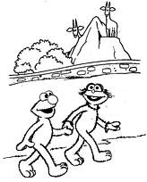 coloriage 1 rue sesame la promenade des amoureux